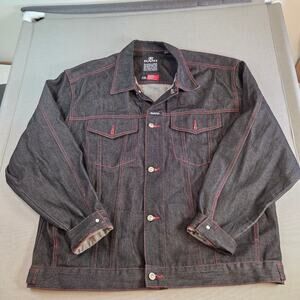 Karl Kani Jeans XXL Denim Jacket Hong Kong Made Vintage 90s Red Stitch